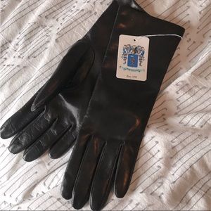 Portolano leather cashmere lined gloves